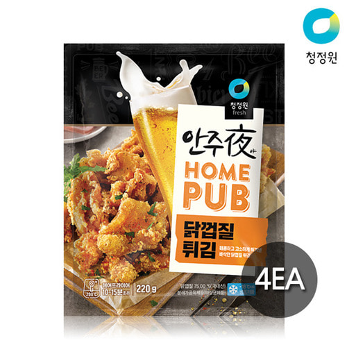 청정원 안주야 홈펍 닭껍질튀김 220gx4EA